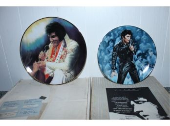 Two Delphi Elvis Remembered Series Plates; One 8', One 10' (049)