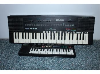 Two Keyboards; Realistic Concertmate 370 14.5'  And Casio T-200239 25.5' (079)