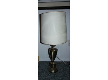 Brass Table Lamp With White Shade (094)
