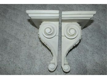 Two Wooden Decorative Wall Sconces (127)