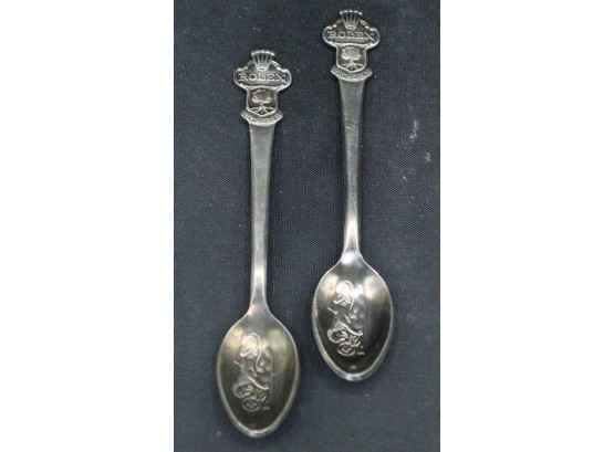 2 Spoons, Rolex Bucherer, Lion Embossed On Spoons. Bucherer Of Switzerland. CB 69 M. (072)