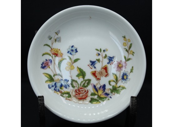 Small Dish, Floral Pattern, Est 1775 Aynsley, Made In England. Fine English Bone China 'Cottage Garden' (046)