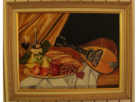 Painting - By Lori 2913, Fruit, Wine, And Music. (117)