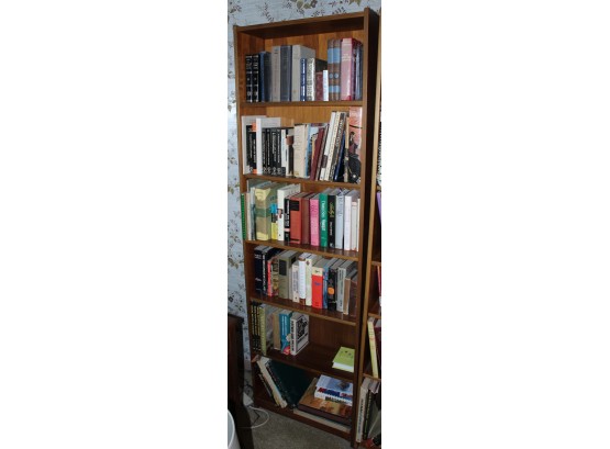 Bookcase, Wooden. (Left Bookcase) 77.5'H 23.5'W 9.5'D (151)
