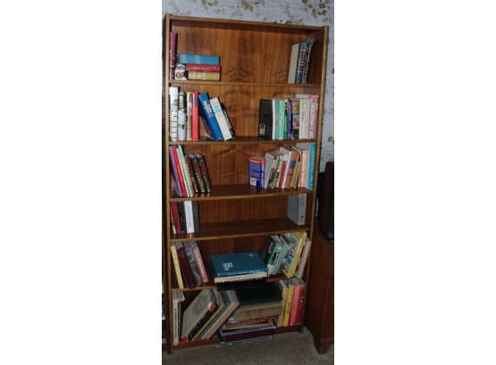 Bookcase, Wooden. (Right Bookcase) 77.5'H 35.5'W 9.5'D (152)