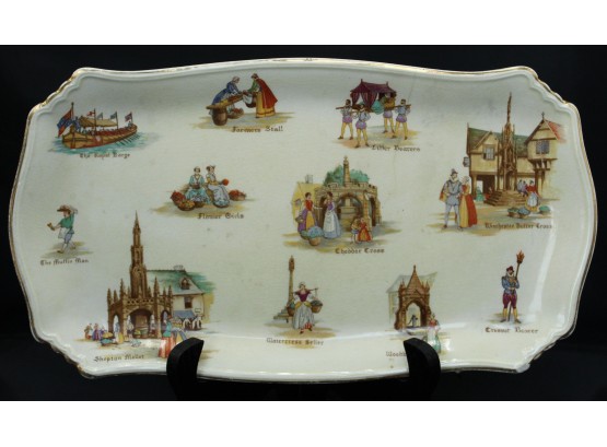 Royal Winton Grimwades, Made In England. A. Old English Markets, Can Rd 1952 Aus Rd (049)