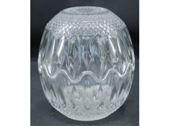 Crystal Egg, Candy Dish. Two Pieces, Top And Bottom, Separates (011)