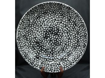 Large Bowl. Made In Italy. 'LA Finula SNL.' Black And White Pattern (004)