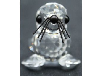 Swarovski Crystal Baby Seal With Metal Whiskers. 170