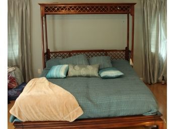 Stunning Ornate Wooden Lattice Bed Frame King - W167