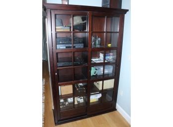 Beautiful 2 Door Glass Display Cabinet/Storage Sliding Doors  - W188