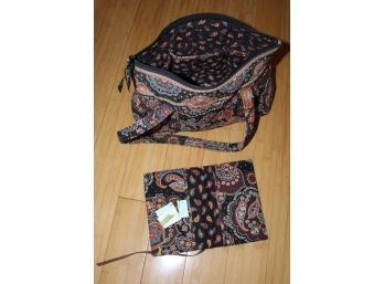 Brand New Vera Bradley Purse And Clutch, Black/brown, With Tags - W182