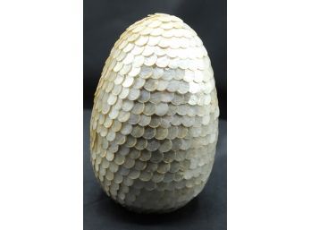 Mother Of Pearl Egg Shape Decorative , Like New 162