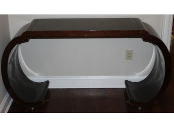 Occasional Deco Console, Faux Finish, Brown Swirled Colored - G162