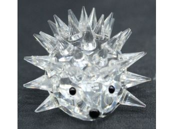 Swarovski Crystal Hedgehog. 1 3/4' With Svarovski S Insignia, Like New 173