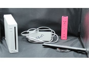 Wii Game Console With A WiiMote, AC Power Adapter And Sensor Bar - 185