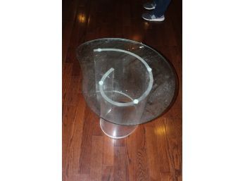 Mid-Century Vintage Modern Glass Top Wit Lucite Base  - G185U