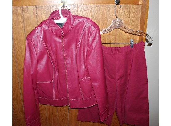 Soft Genuine Leather  Jerry Lewis Classic Luxuries - Red Leather Outfit (w189)