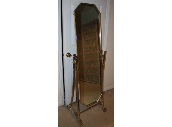 Lovely Brass Gold Standing Dressing Mirror (051)