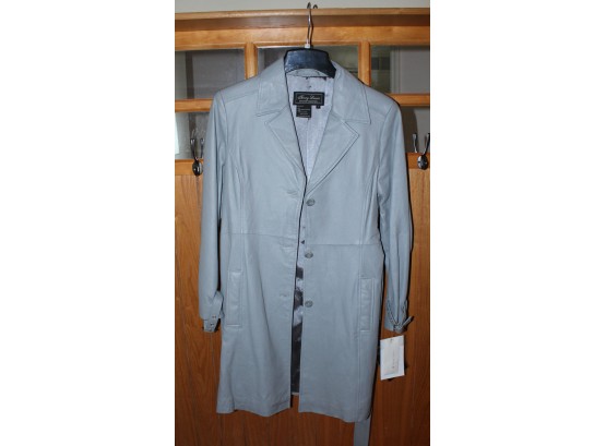 Jerry Lewis Classic Luxuries - Grey Leather Jacket Soft Genuine Leather (w191)