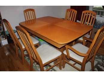 Basset Dining Table With Leaf  & 6 Chairs (074)