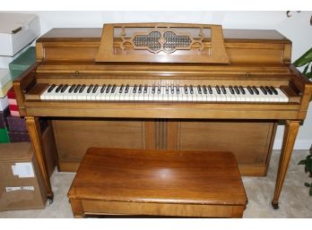 Wurtlitzer Piano With Bench & Sheet Music (088)