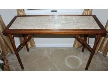 Bamboo Style Wood And Ceramic Table (093)