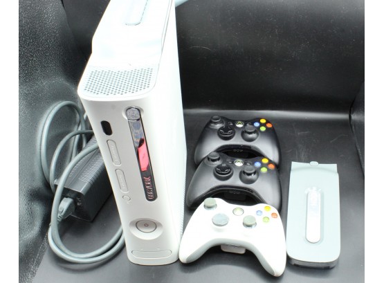 Xbox 360 With 3 Remotes & Extra Hard Drive #DPSN-186EBA (173)