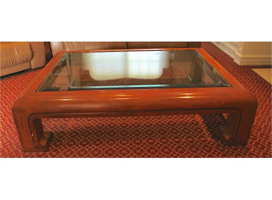 Asian Inspired Altar Kang Glass Top Coffee Table (25)