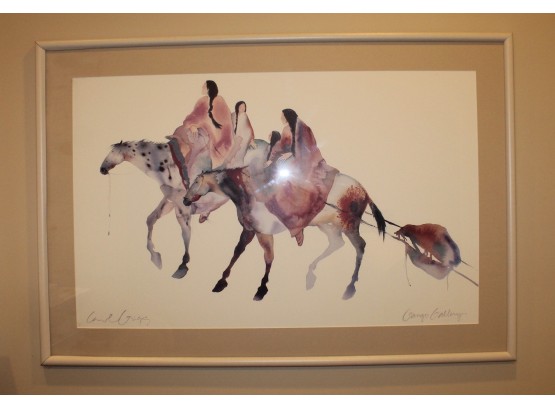 Signed Carol Grigg Framed Painting (G195)