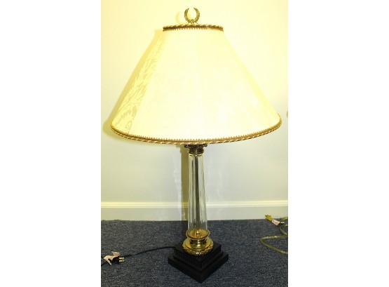 Elegant Polished Translucent Glass Table Lamp, 28' (G203)