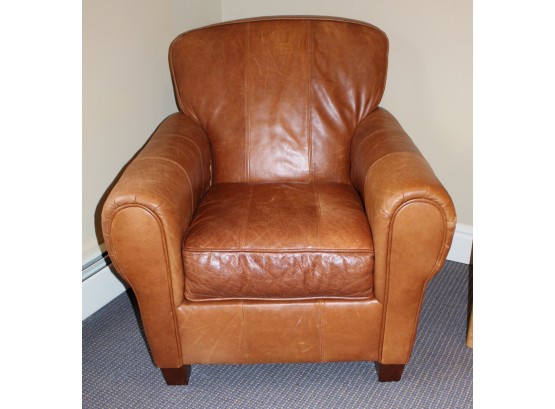 Comfortable Soft Brown Leather Arm Chair (G190)