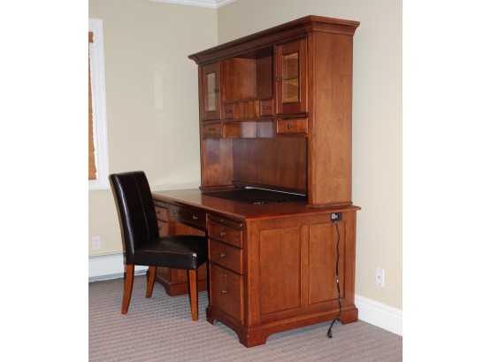 Large Office Desk With Hutch & Office Chair (G198)