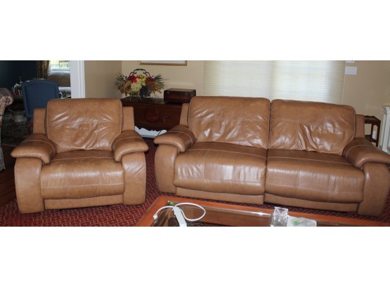Chteau D'Ax Leather Electric Reclining Sofa And Arm Chair (30)
