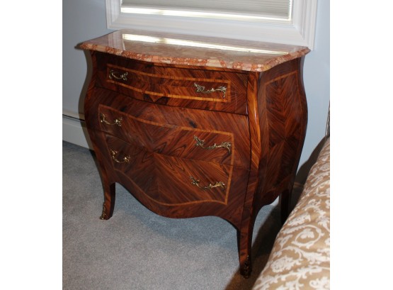 Stunning French Style Marble Top Vintage Side Table (W193)