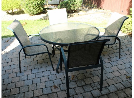 Outdoor Patio Set Round Table With 4 Chairs (G196)
