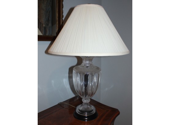 Stylish Clear Cut Glass Lamp , 28' (W195)