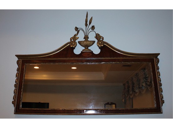 Stunning Vintage Rare Ornate Brass Mirror (W196)