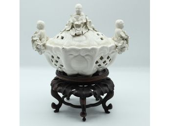Cherub Inspired Italian Trinket Bowl With Stand (003)