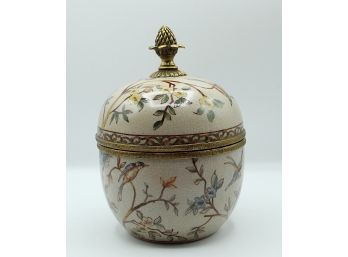 Ethan Allen Porcelain Trinket Bowl With Cover (13)