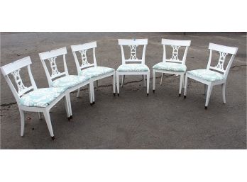 6 Chairs With Upholstered Seat Cushions