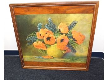 Vintage Poppies By M. Streckenbach Professionally Framed