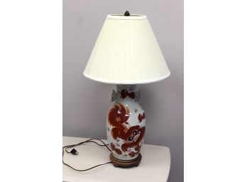 Vintage Dragon Porcelain Asian Table Lamp