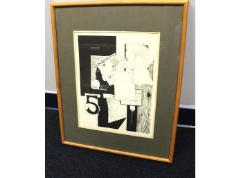 Rare Ink/Pen Framed Drawing By Carl Genovese 237/500 Signed