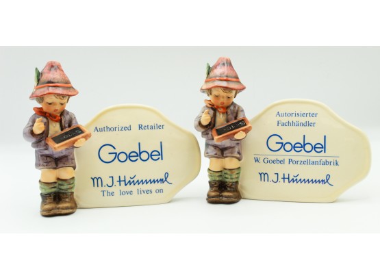 2 Hummel Figurines  AUTHORIZED RETAILER 450 & German Version 480 (0161)