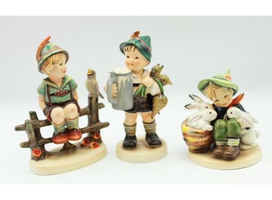 3 Vintage Hummel Figurines ALL TMK 1 “Wayside Harmony” 'For Father' 'Playmates' (0162)
