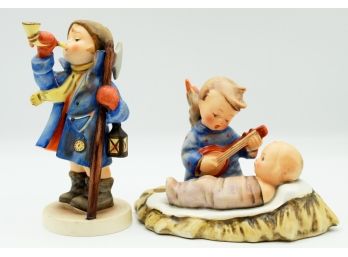 2 Vintage Hummel Figurines 'Lullaby Candle Holder' 'Hear Ye Hear Ye' (0207)
