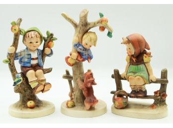 3 Vintage Hummel Figurines 'Apple Tree Boy' 'Culprits' And 'Just Resting' (0222)
