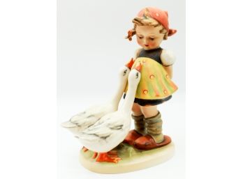 Vintage Hummel Goebel Goose Girl – No 47 – TMK 1  Little Girl With Two White Geese (0206)