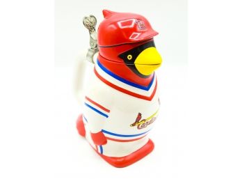 Official Licensed MLB Vintage St. Louis Cardinals Mascot Fred Bird Beer Stein 1990 (0345)